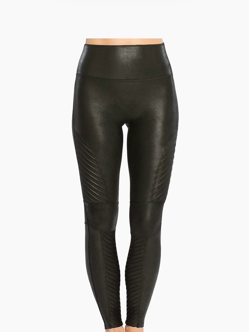 SPANX- Faux Leather Moto Leggings